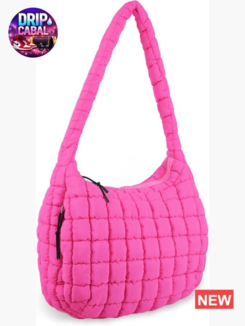 Quilted Puffer Tote Bag Crossbody Shoulder Hobo Lightweight Nylon